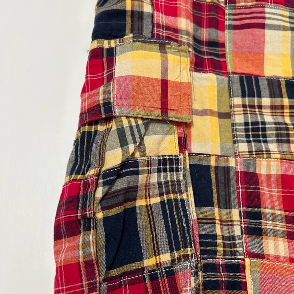 Plug men’s size 44 red patch‎ plaid cargo shorts - Picture 3 of 9